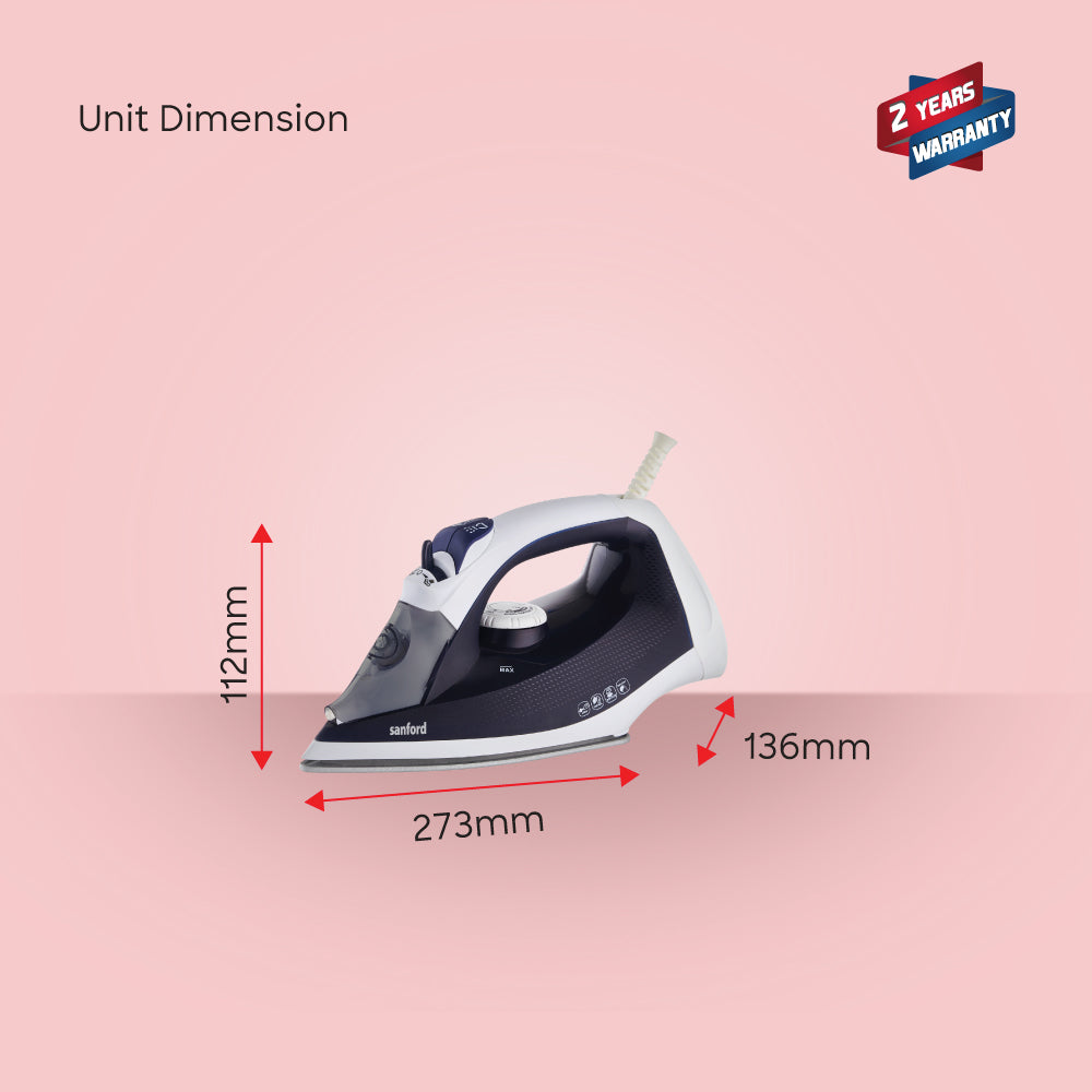 Sanford SF70CSI iron in use demonstration on fabric