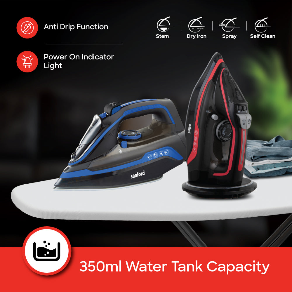 Sanford SF79CSI cordless iron charging base close-up