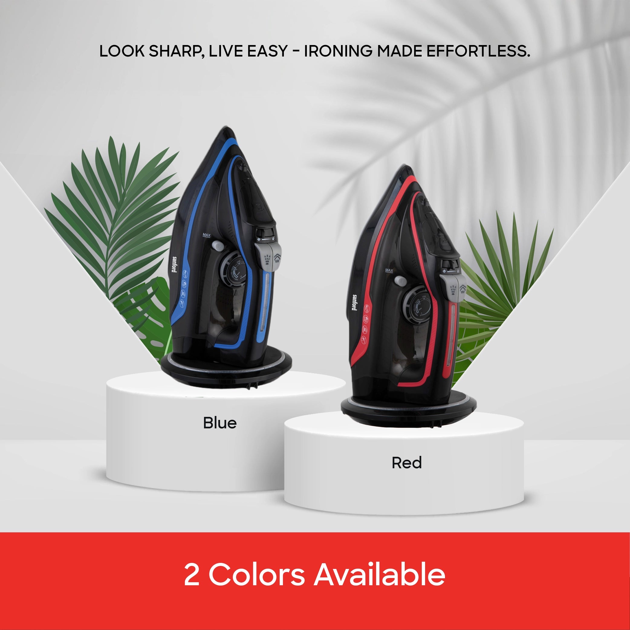 Sanford Steam Iron 2600W Cordless with Ceramic Soleplate and Adjustable Steam Control - SF79CSI Sanford KSA