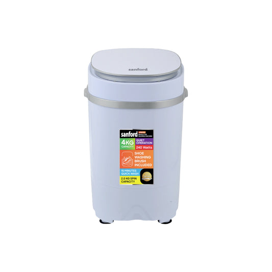 Sanford Single Tub Washing Machine 4kg 240W with 15-Minute Quick Wash - SF831W Sanford KSA