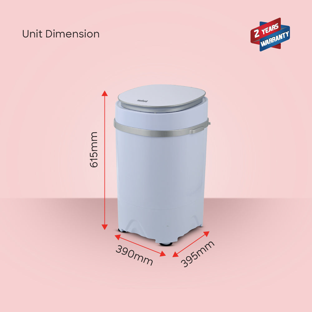 Sanford SF831W 4kg washer compact design side profile