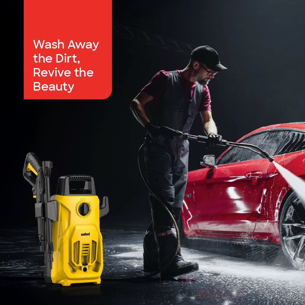 Sanford High Pressure Washer 1200W with 90 Bar Power for Home and Car Cleaning - SF8503HPW Sanford KSA