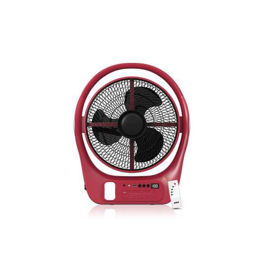Sanford Table Fan 12-Inch Rechargeable 4500mAh with LED Light and AC/DC Timer - SF917RTF Sanford KSA