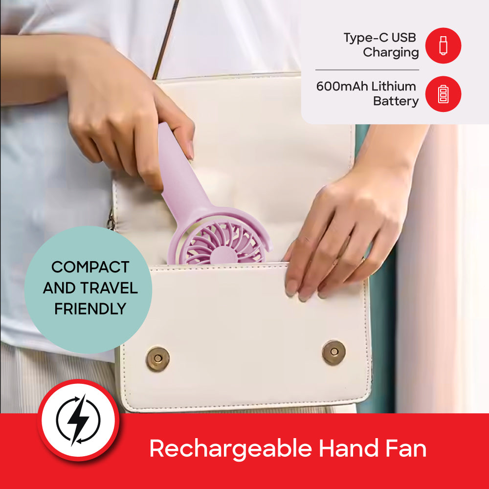 Sanford SF935HFN rechargeable hand fan compact size