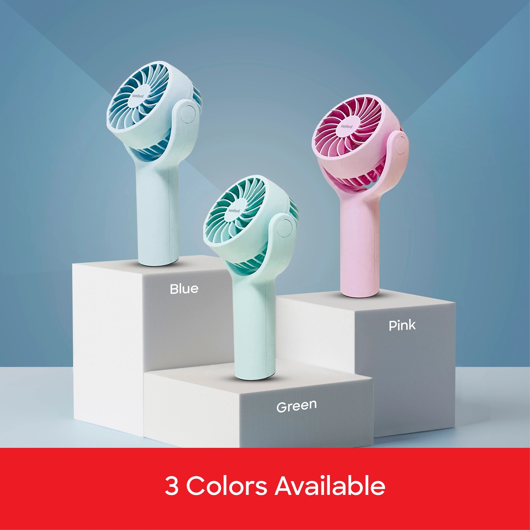 Sanford Hand Fan Rechargeable 600mAh with 5500RPM Motor and Tilt Head - SF935HFN Sanford KSA