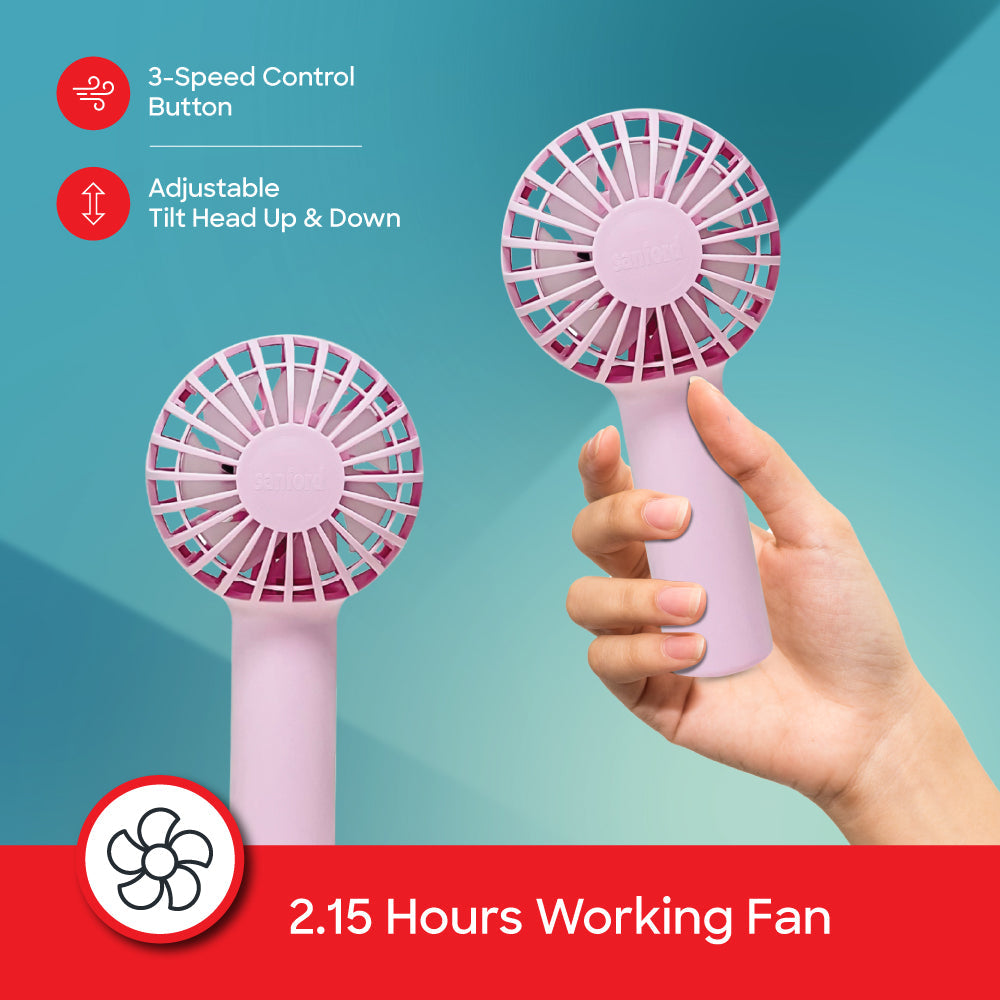 Sanford SF935HFN-A rechargeable hand fan compact size