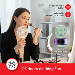 Sanford Hand Fan Rechargeable Power Bank 3 Speed USB Charging Compact Design - SF950HFN