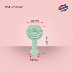Sanford Hand Fan Rechargeable Power Bank 3 Speed USB Charging Compact Design - SF950HFN