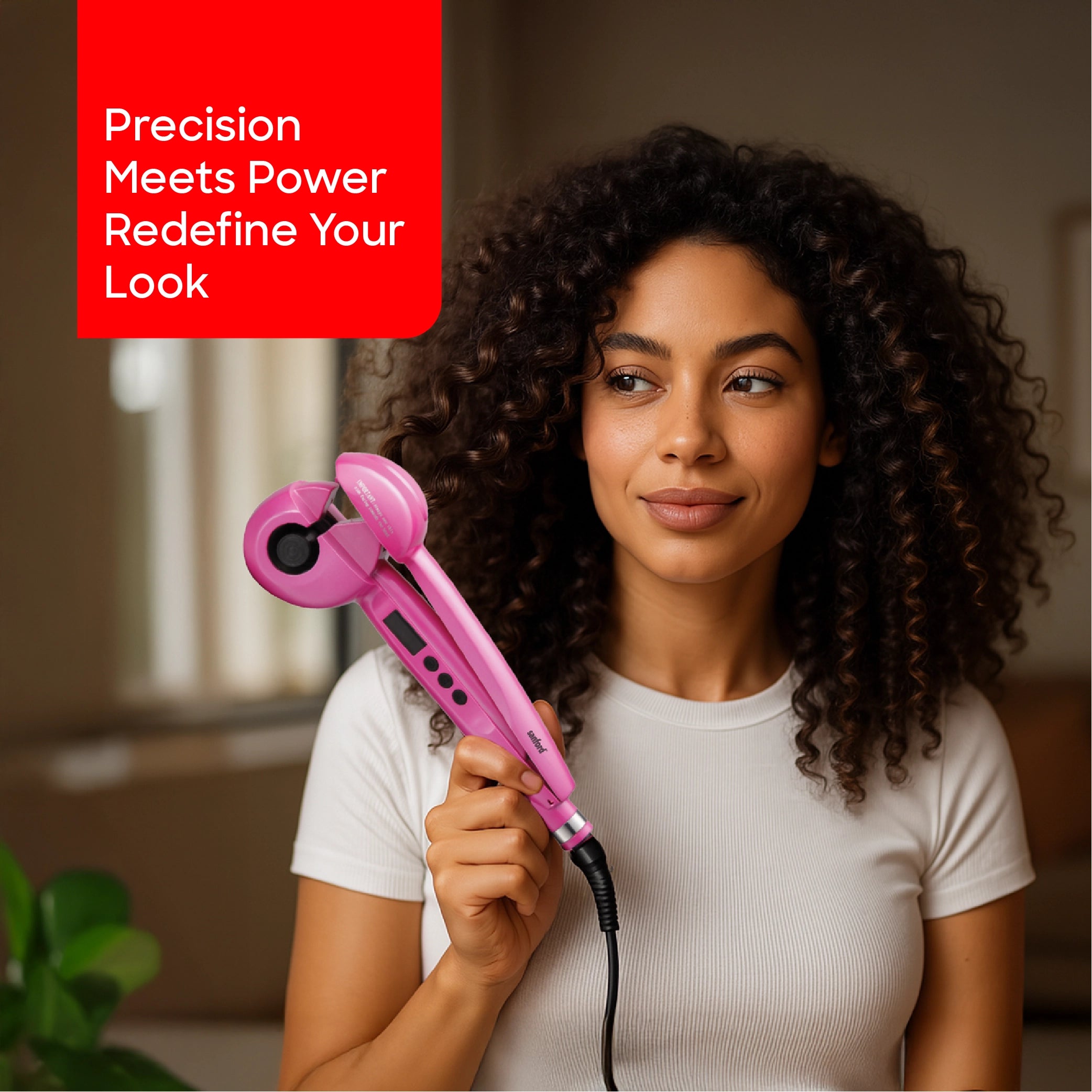 Sanford Auto Hair Curler 35W with LCD Display & Auto Curl Direction Control - SF9664AHCL Sanford KSA