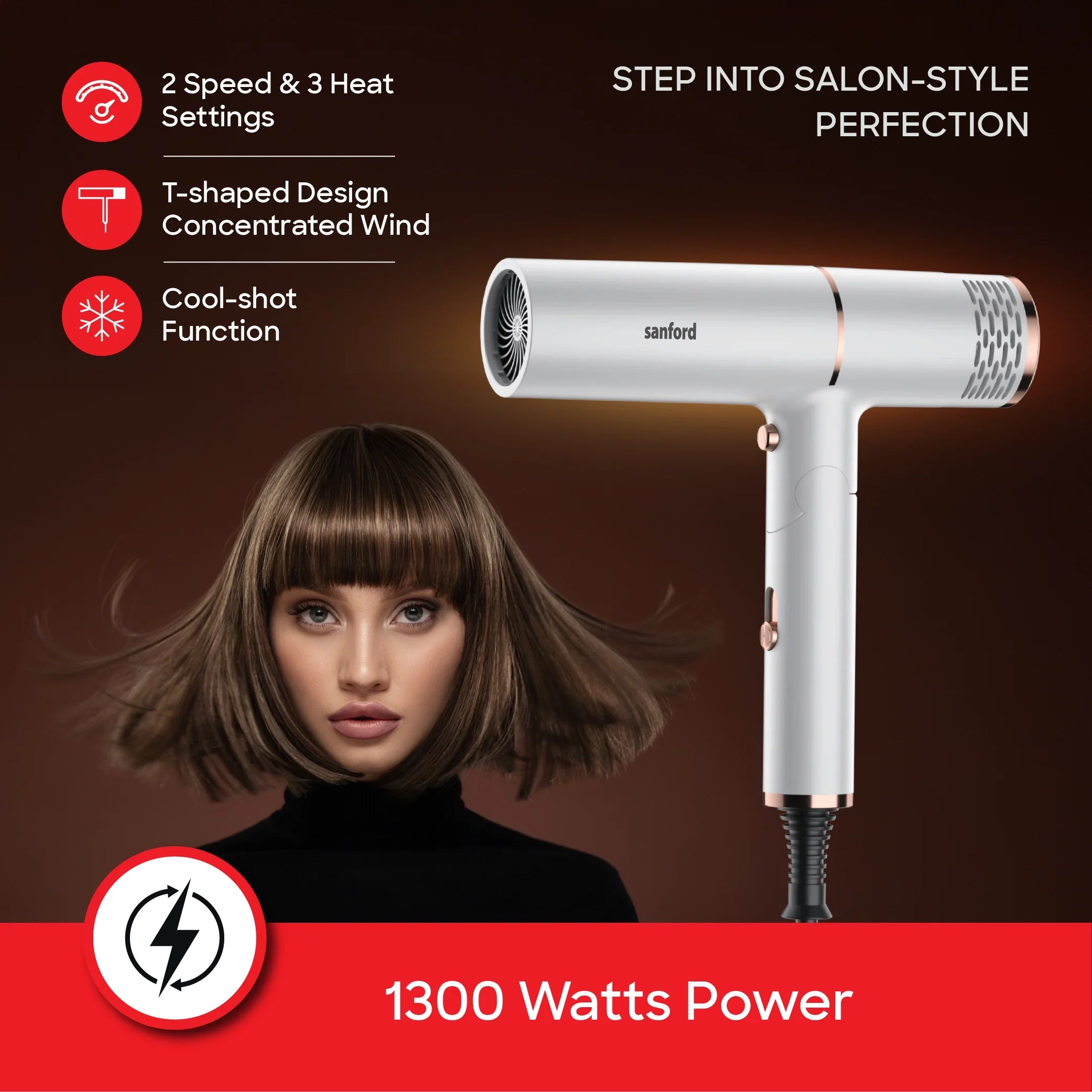 best hair dryer 2200W Motor Cool Shot Foldable Design sanford 3