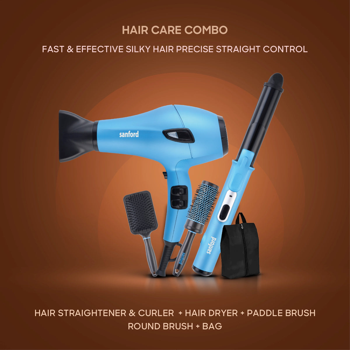 Shop Sanford 5-in-1 Hair Styling Kit with Dryer, Straightener