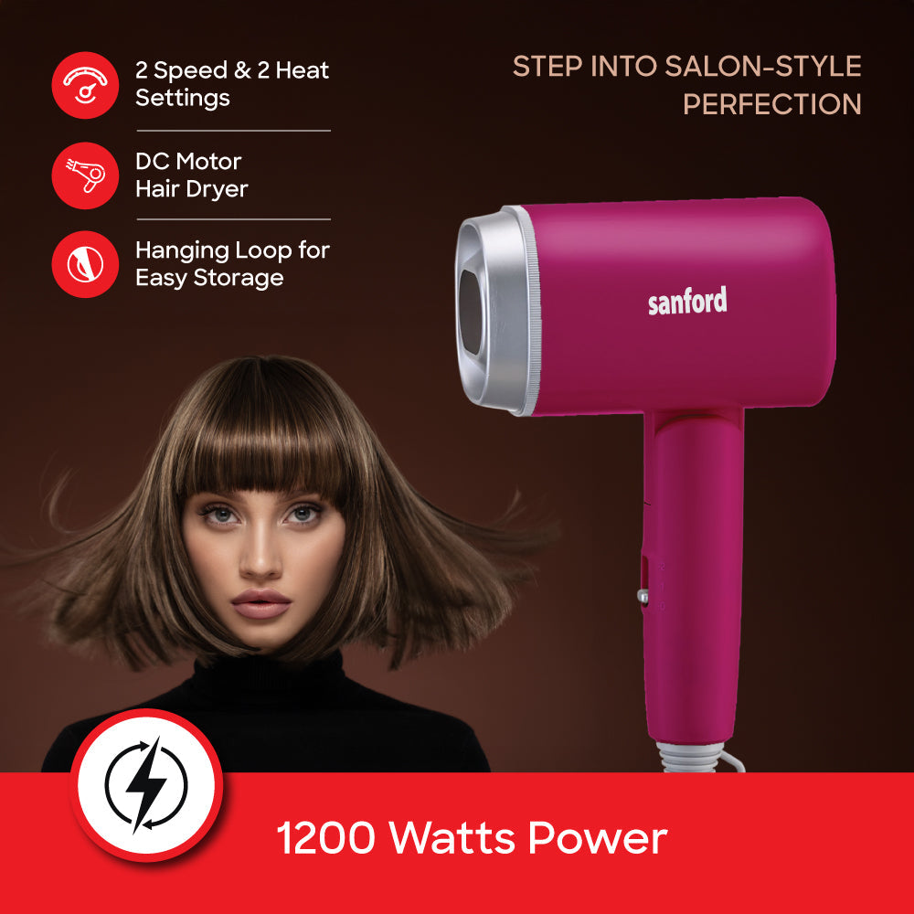 Sanford SF9693HD 1200W hair dryer foldable design