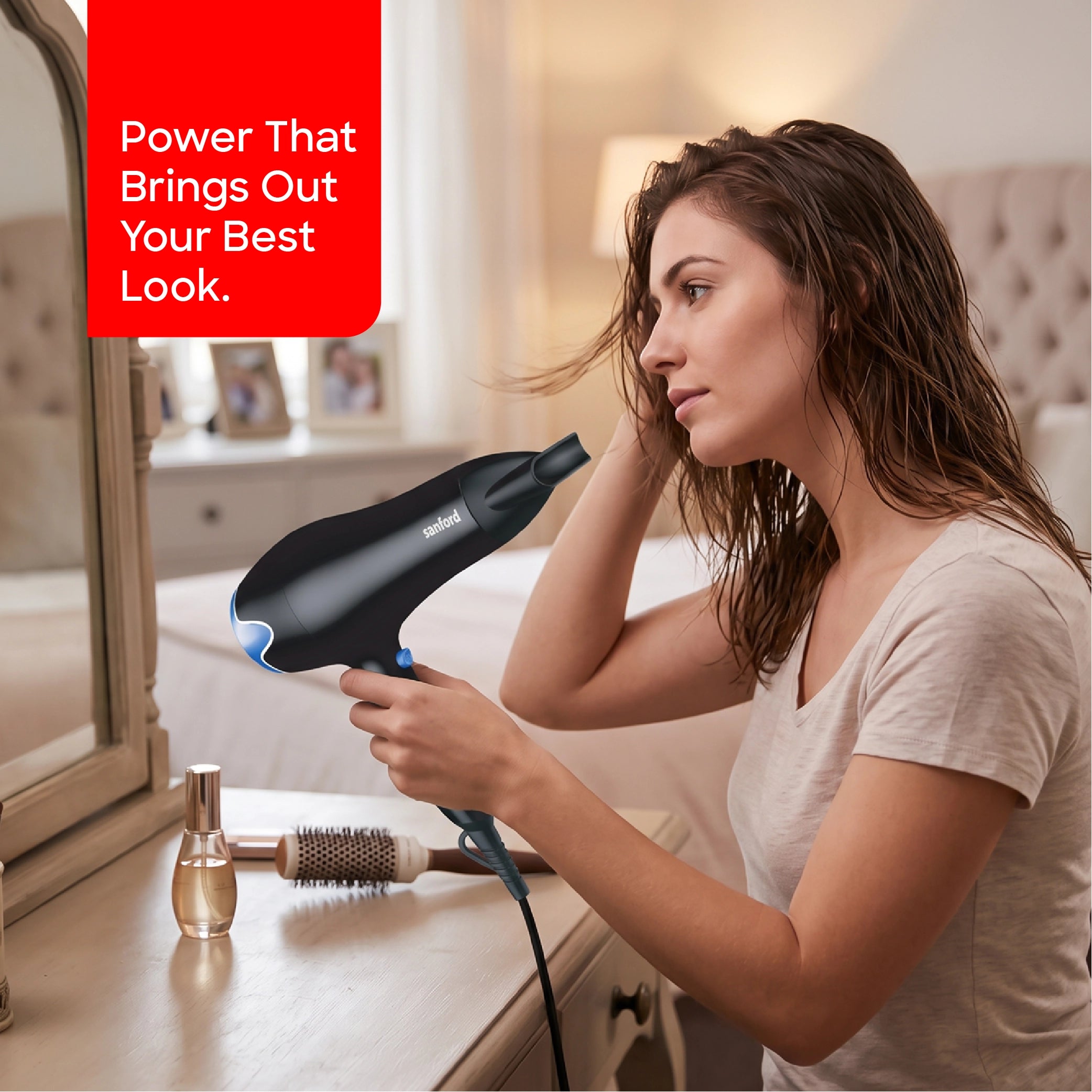 Sanford Hair Dryer KSA 2200W 2 Speed & 2 Heat, Cool Shot, Narrow Concentrator - SF9694HD Sanford KSA