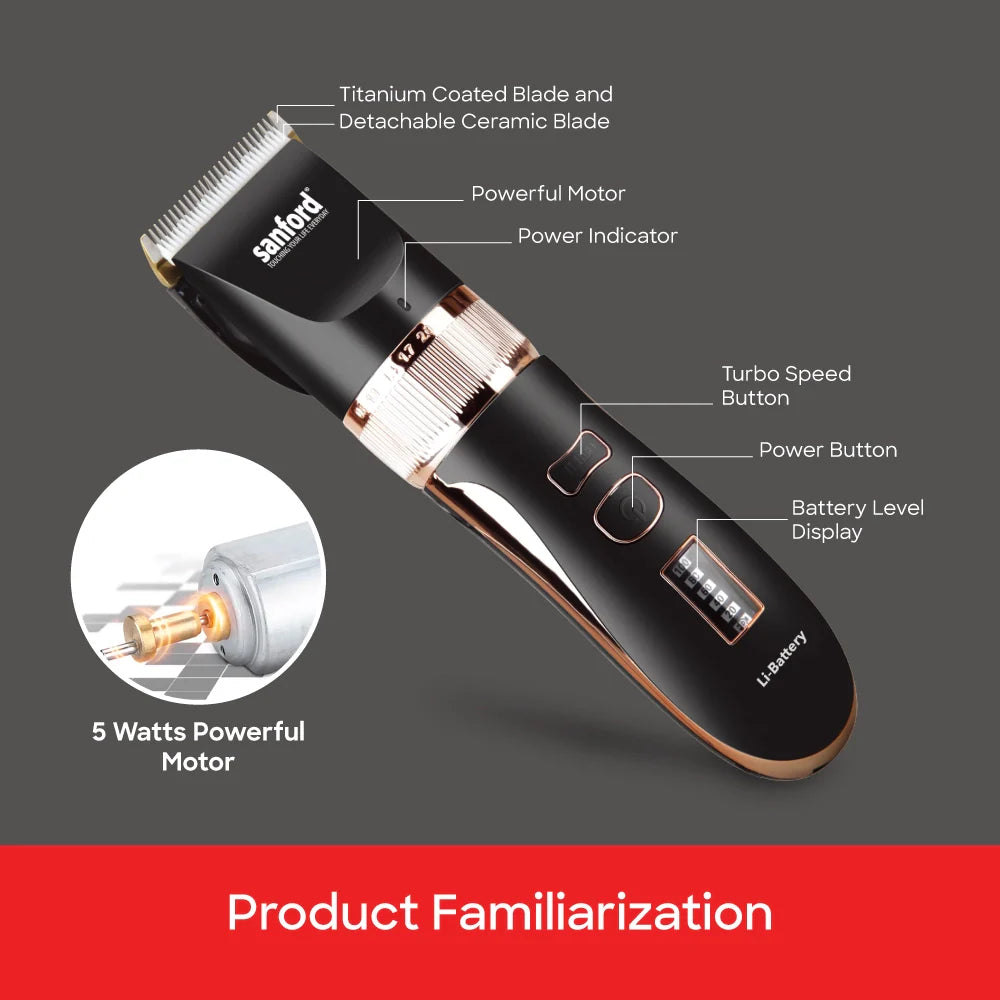 hair trimmer 5 hour runtime turbo function sanford 5