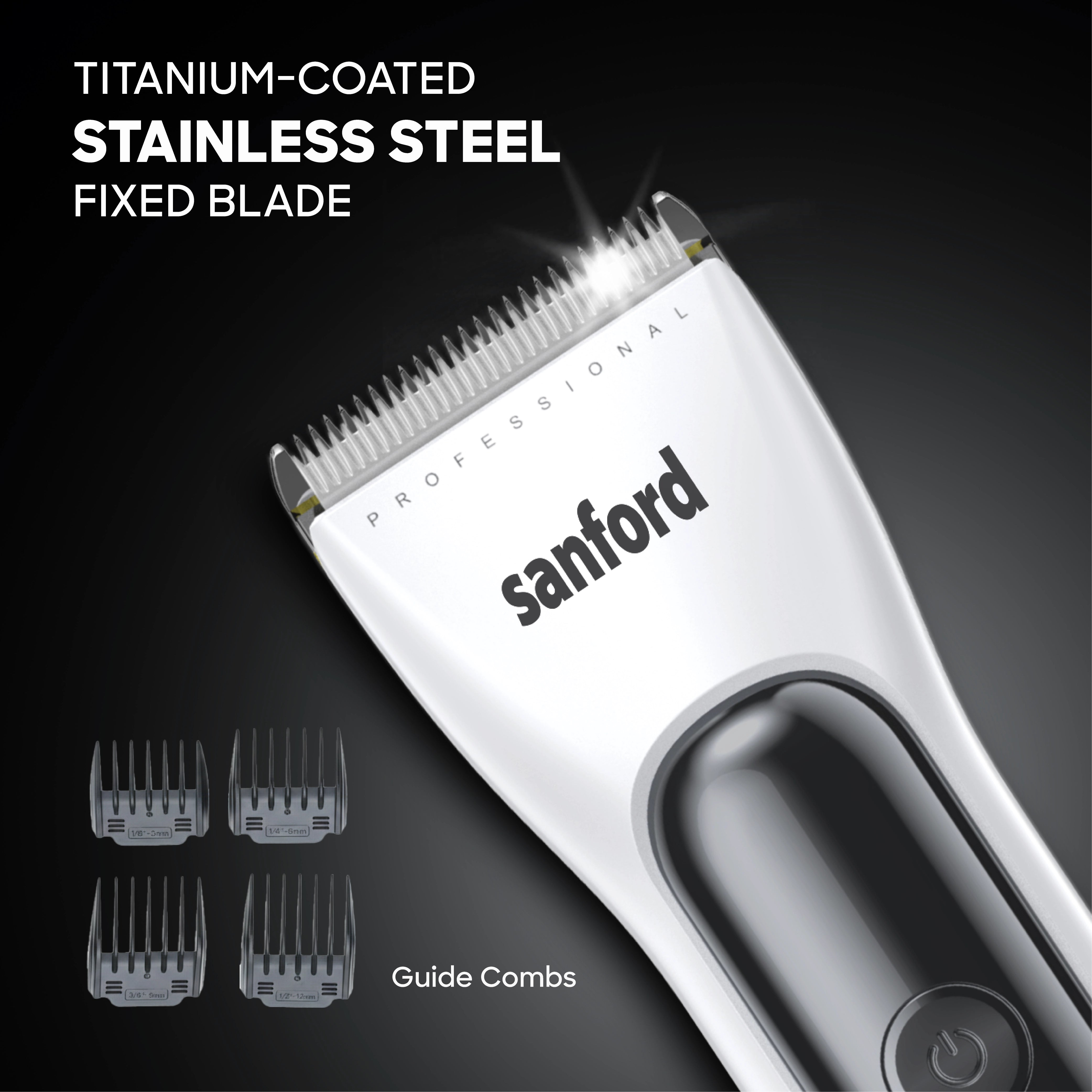 Sanford Professional Hair Clipper with Titanium Ceramic Blade and LED Display - SF9724HC Sanford KSA