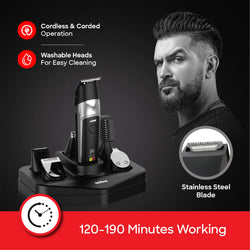 Sanford Multi Grooming Kit 16-in-1 with 120-190 Min Runtime IPX6 Waterproof Design and LED Display - SF9746HC