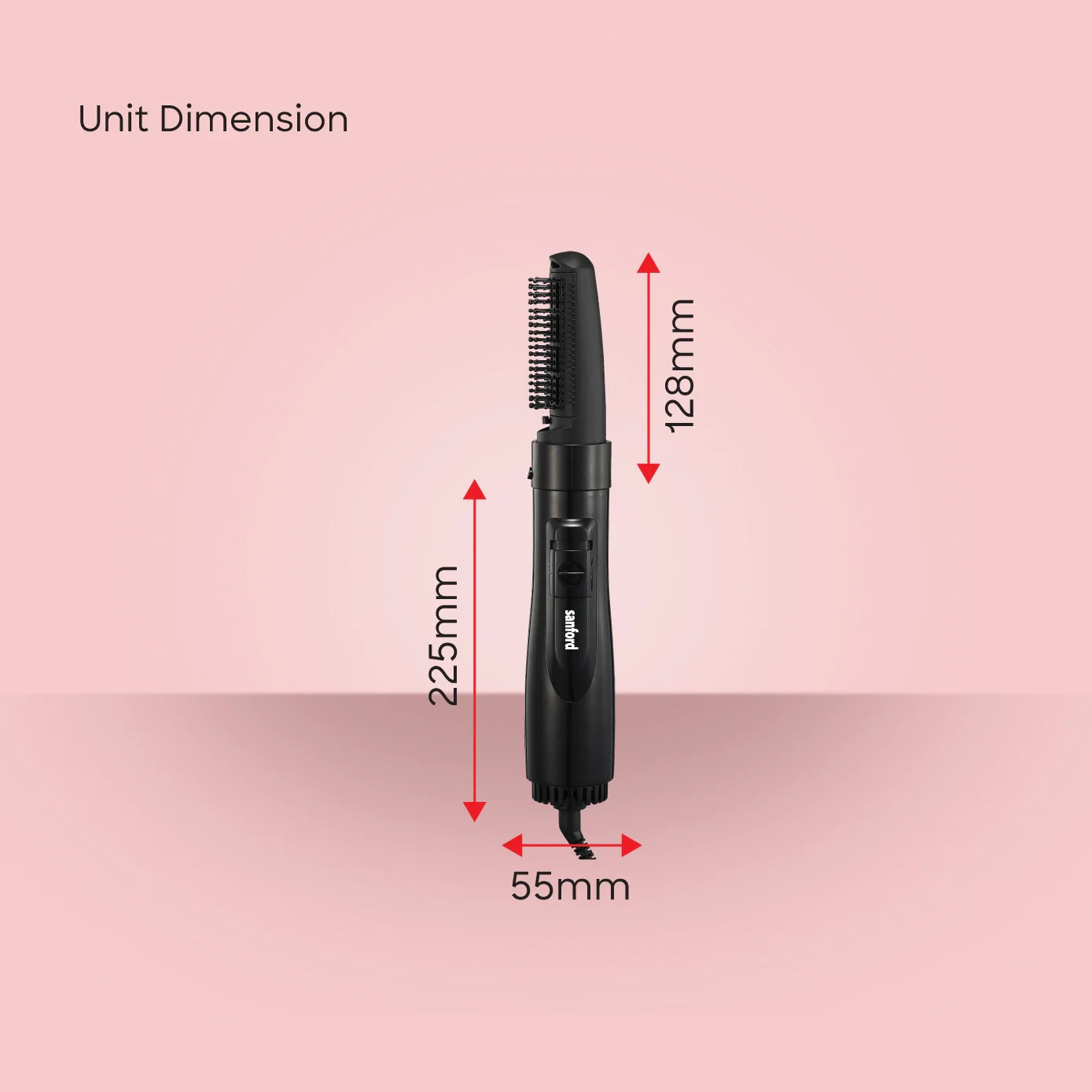 hair styler with dryer detachable comb 1000W sanford 6