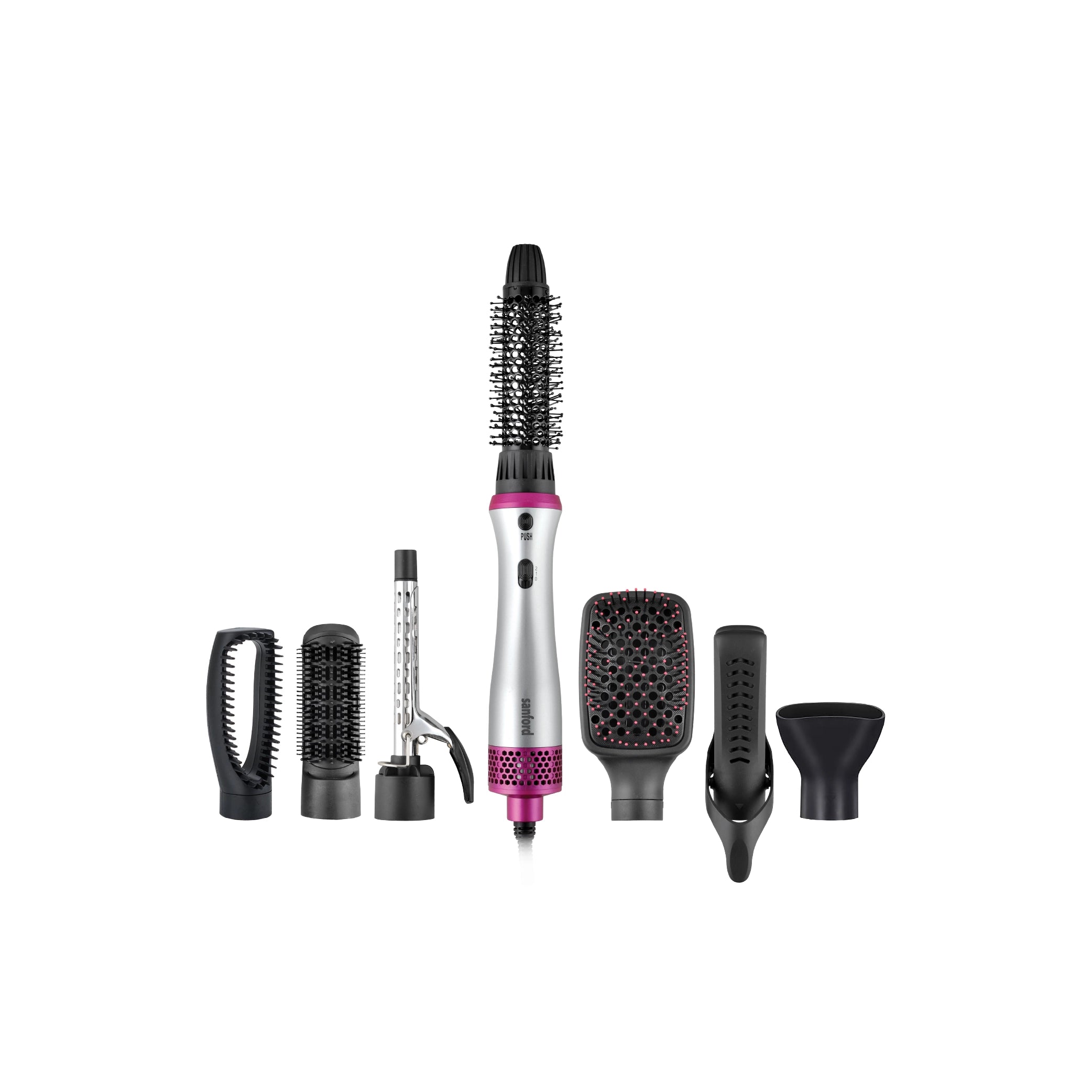 Sanford 9-in-1 Hot Air Hair Styler 800W with Multi-Styling Brushes & Cool Shot - SF9796HS Sanford KSA
