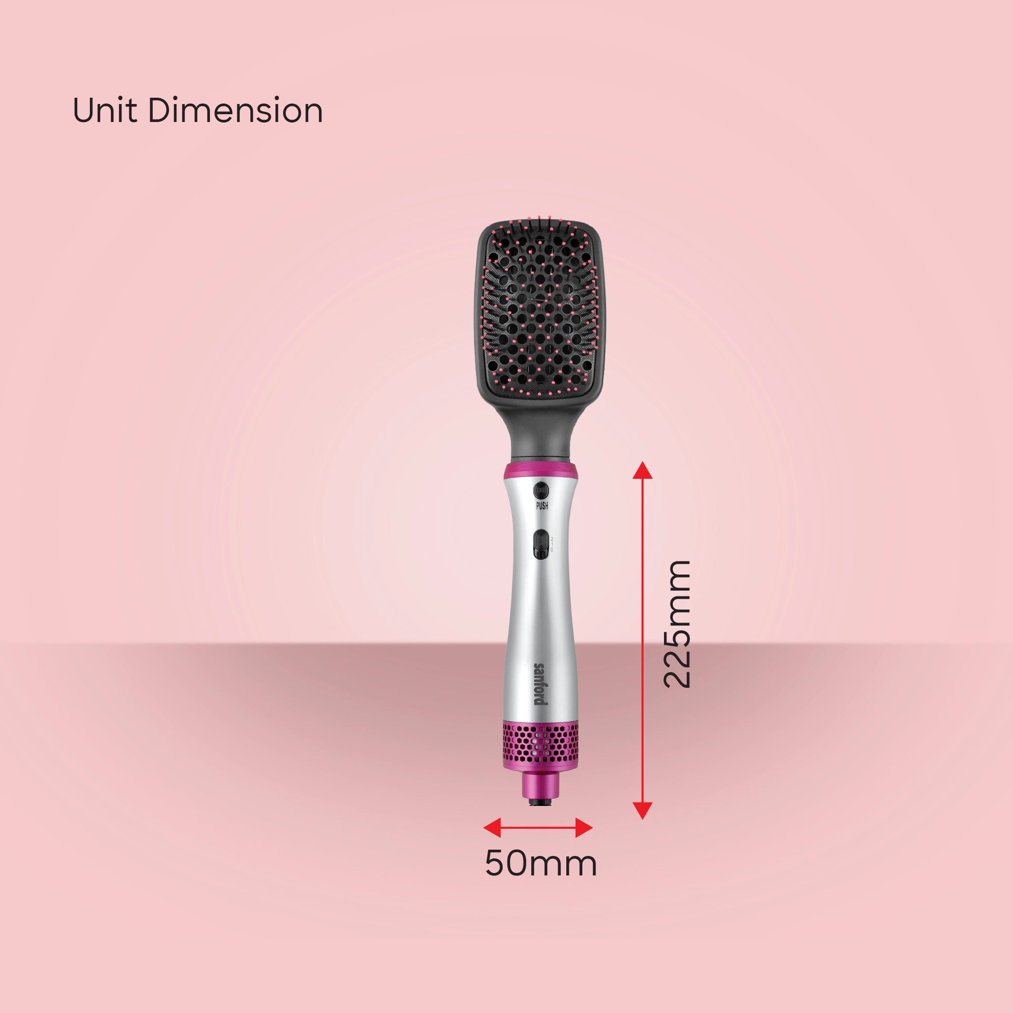 Sanford 9-in-1 Hot Air Hair Styler 800W with Multi-Styling Brushes & Cool Shot - SF9796HS Sanford KSA