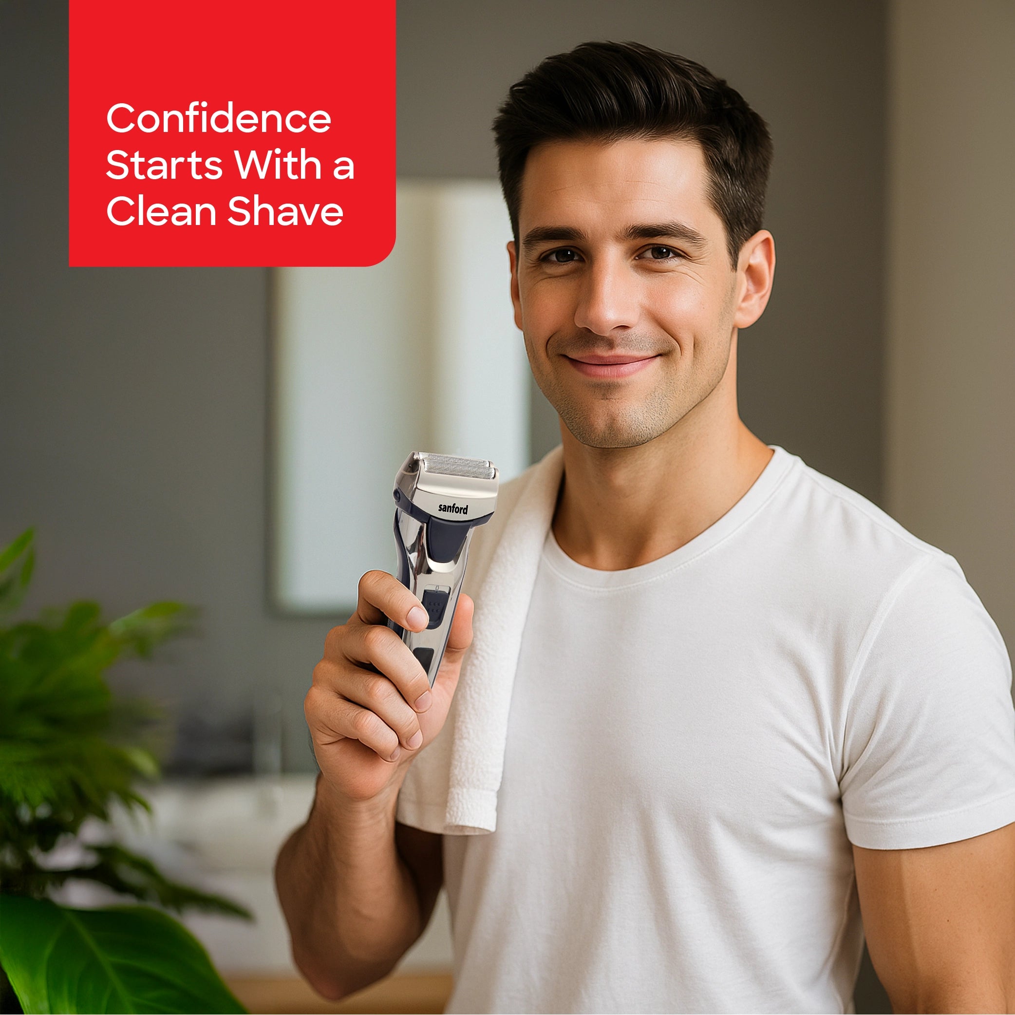 Sanford Men Shaver KSA Rechargeable 2 Reciprocating Blades - SF9808MS Sanford KSA