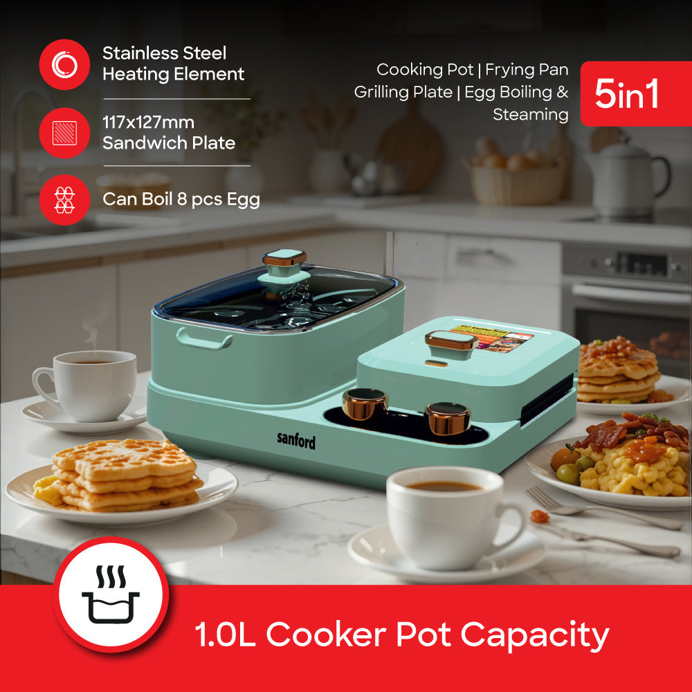 Sanford SF9953SM 5-in-1 maker all plates and accessories display