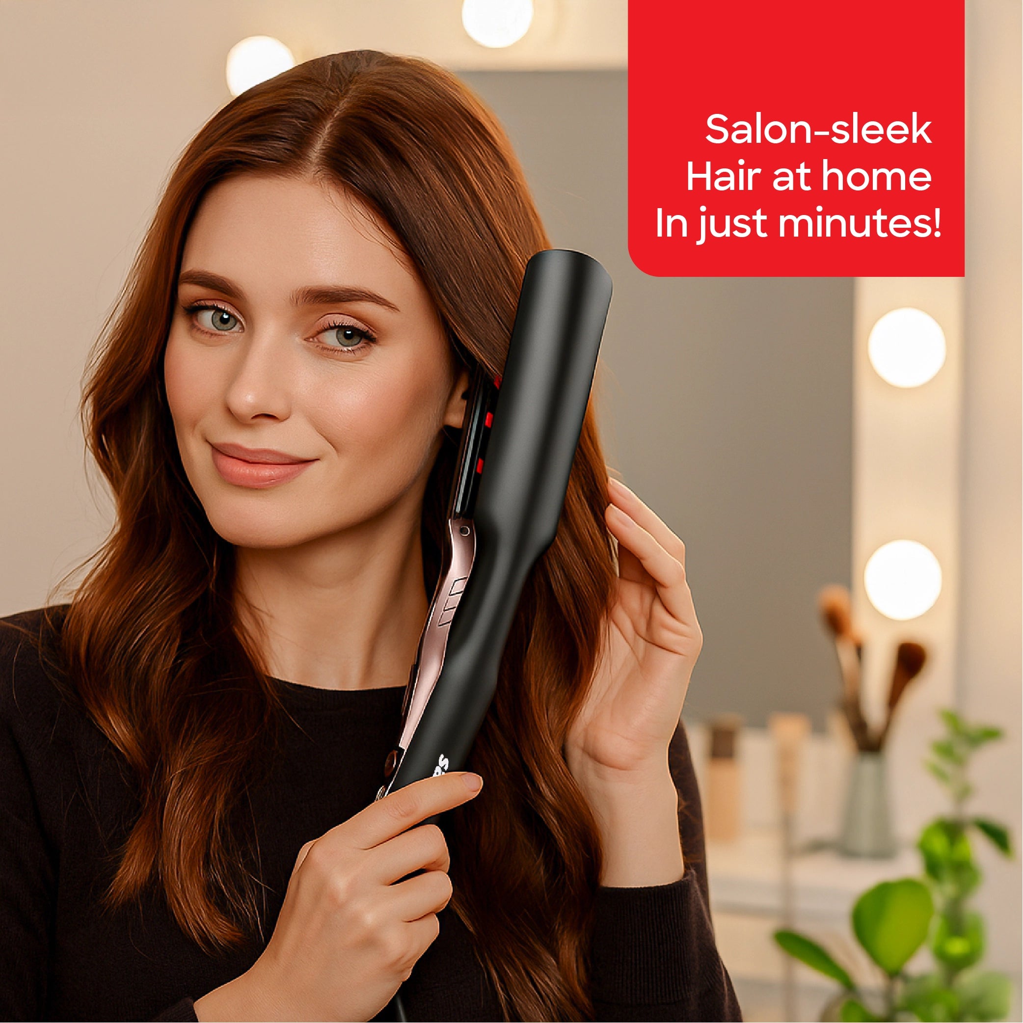 Sanford Infrared Hair Straightener 100–230°C with Digital Display & PTC Heating - SF999HST Sanford KSA