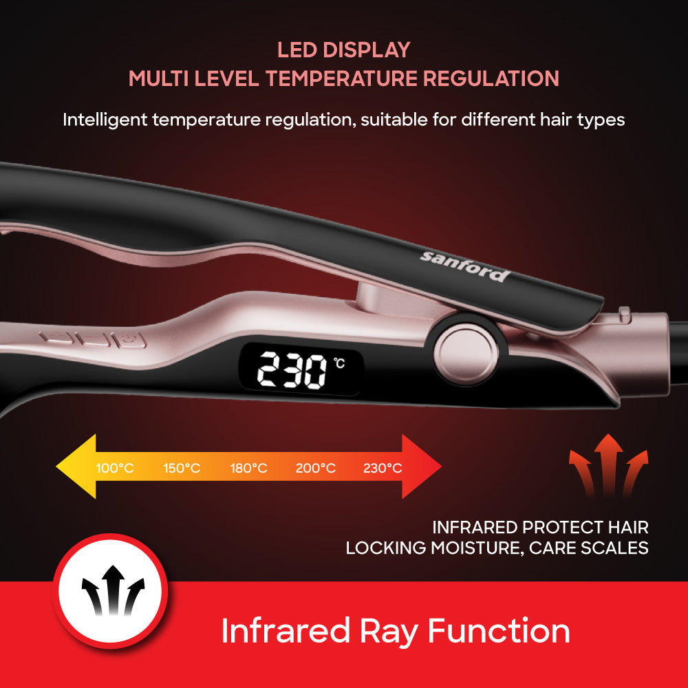 Sanford SF999HST straightener digital temperature display