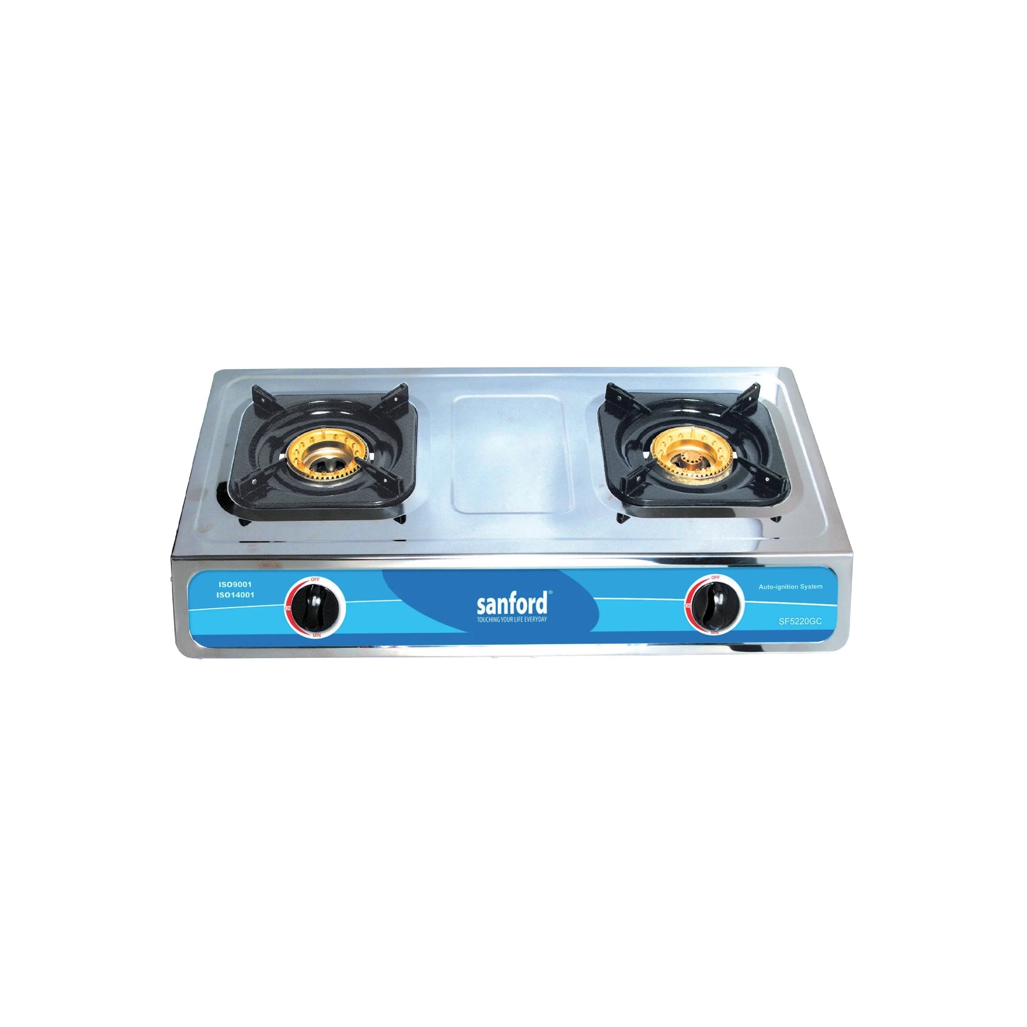2 burner gas stove with stainless steel body auto ignition Powerful Flame sanford 1