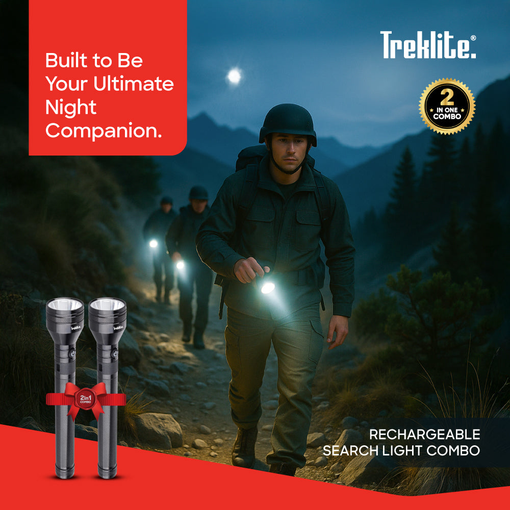 Treklite TL201SLC rechargeable LED flashlight 2500m range detail