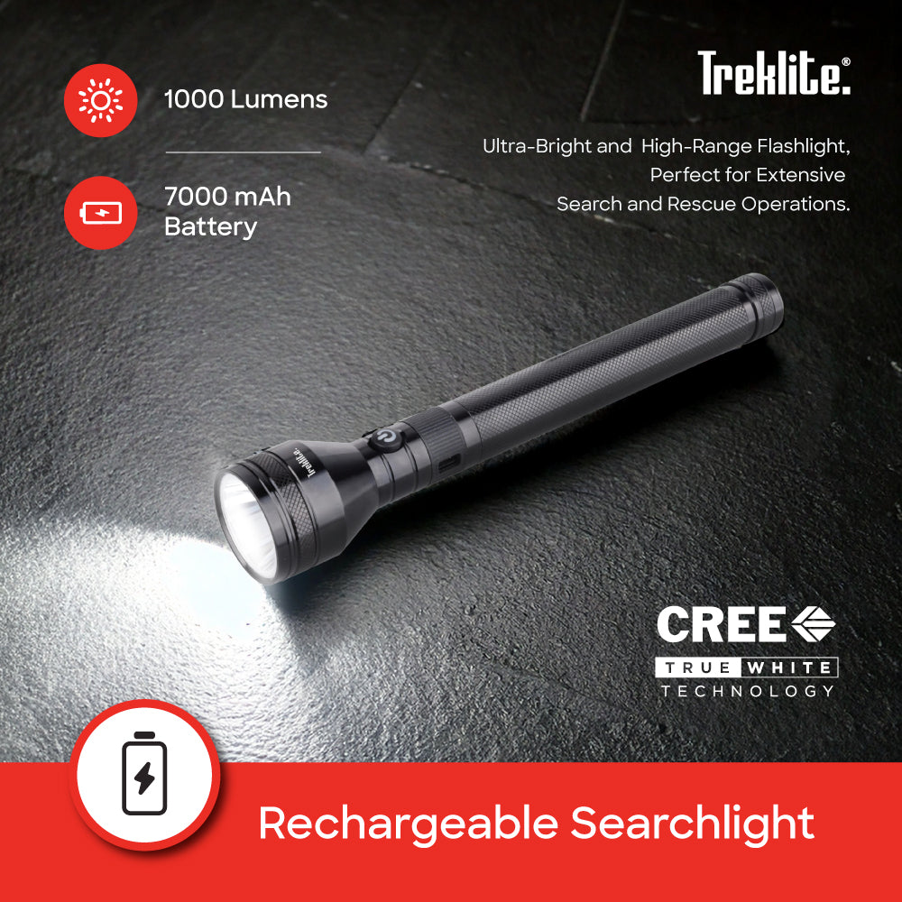 Treklite TL201SLC torch side profile showing zoom function