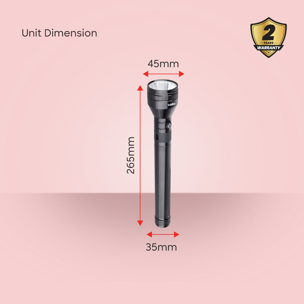 Treklite TL201SLC flashlight package contents with charging cable