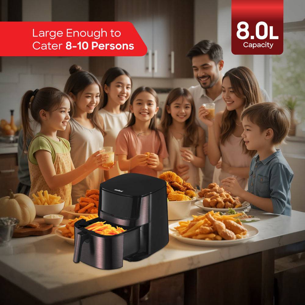 Sanford SF2458AF air fryer basket handle close-up