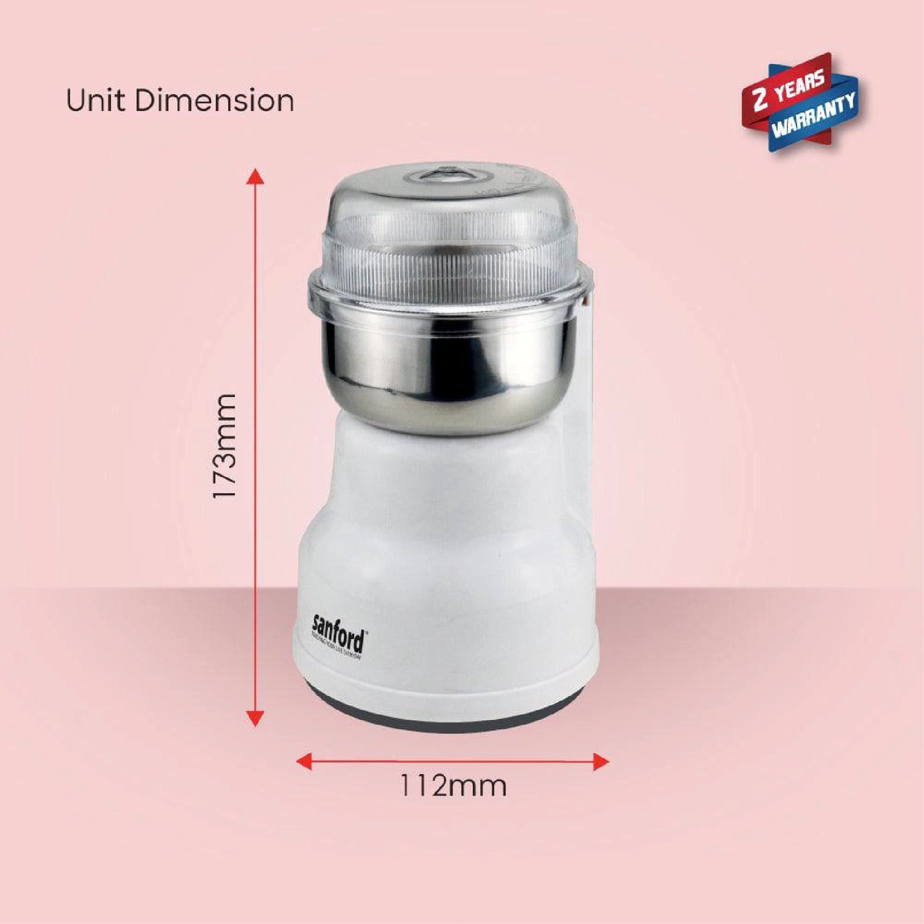 Sanford Coffee Grinder 200W Copper Motor 50g Stainless Steel Blade - SF5658CG Sanford KSA
