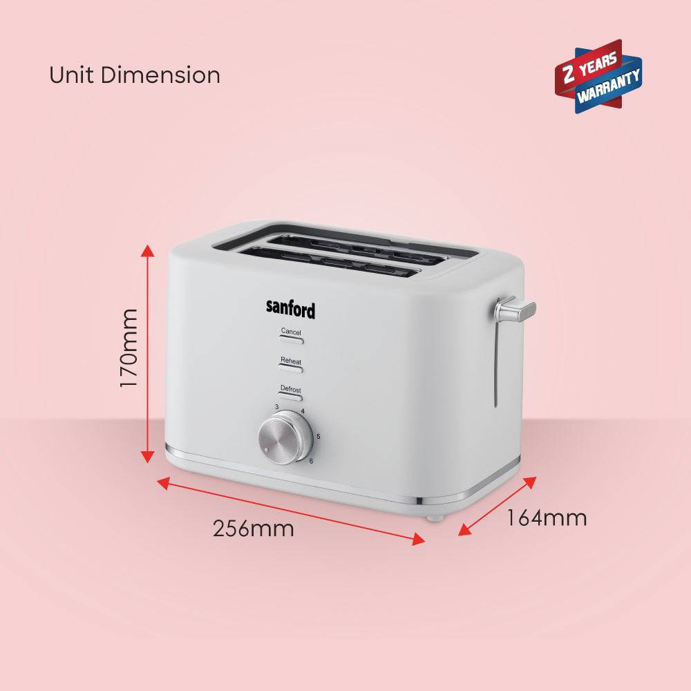 Sanford SF5753BT 2-slice toaster in use demonstration