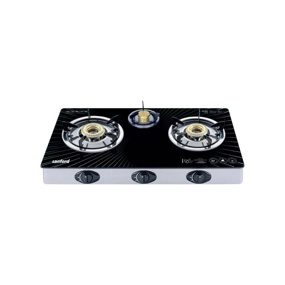 Sanford SF5326GC-A 3 burner gas stove toughened glass main view