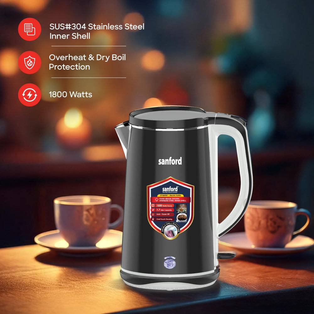 Sanford SF1869EK 1.7L electric kettle cordless base detail