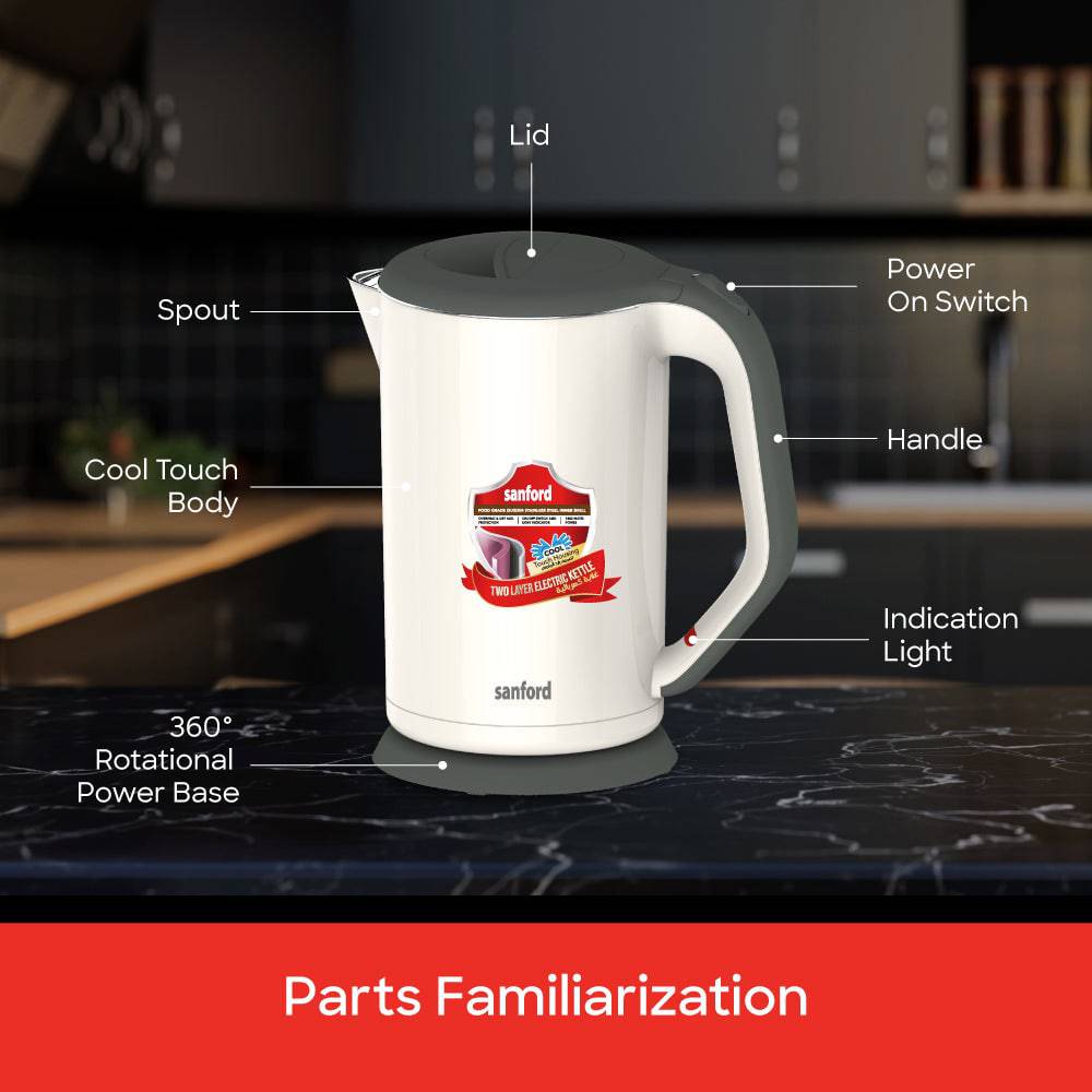 Sanford SF3328EK electric kettle handle and controls