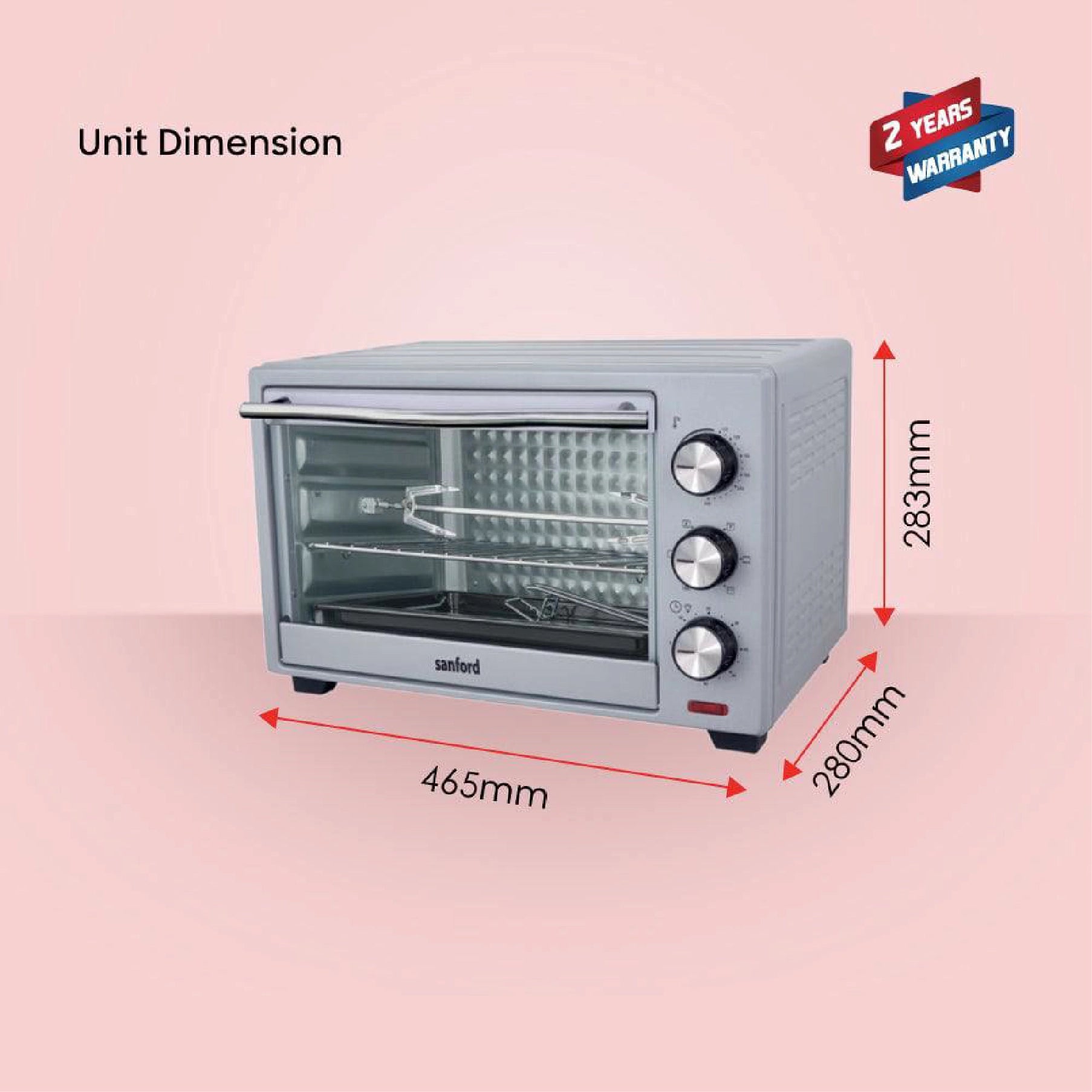 Sanford Electric Oven 25L Rotisserie & Convection 1500W - SF3601EO Sanford KSA