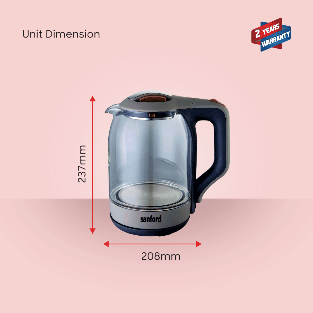Sanford SF3354EK glass kettle in use demonstration
