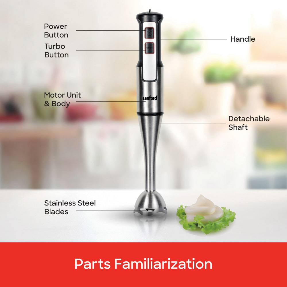 Sanford SF5510BR hand blender ergonomic grip design