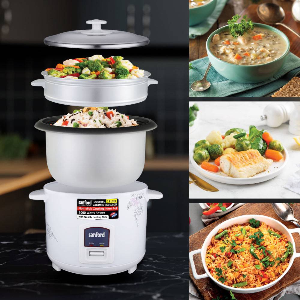 Sanford SF2503RC rice cooker in use demonstration