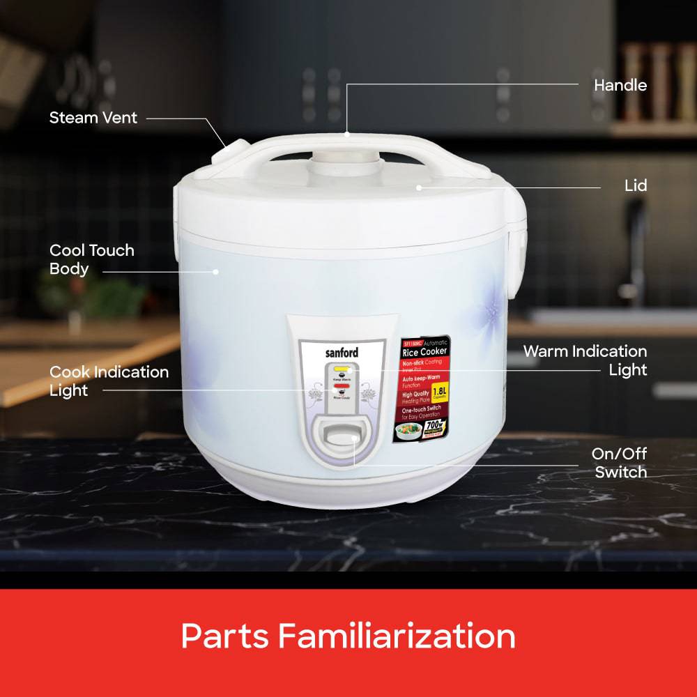 Sanford SF1150RC rice cooker in use demonstration