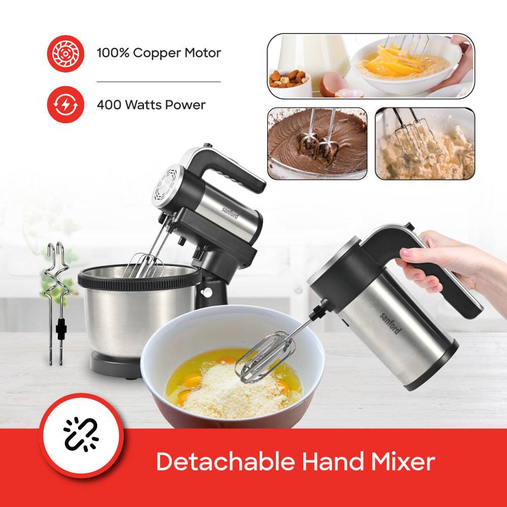 Sanford SF1361SM 2-in-1 mixer bowl and beaters detail